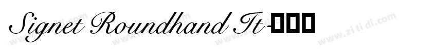 Signet Roundhand It字体转换